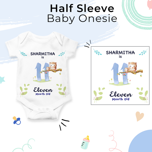A Onesie For Every Month | 12-Month Personalized Monthly Baby Onesie Combo Pack