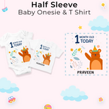 12-Month Personalized Monthly Baby Romper Combo Pack