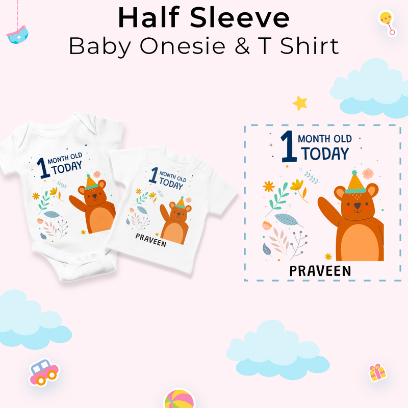 12-Month Personalized Monthly Baby Romper Combo Pack