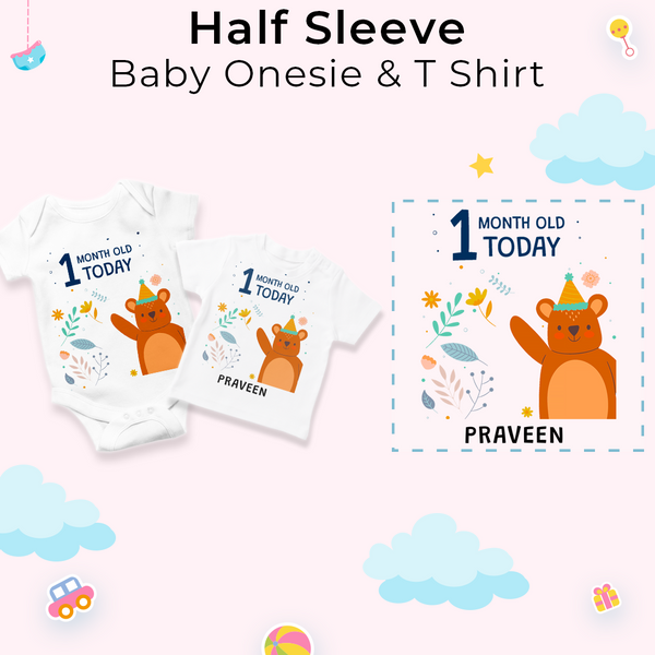12-Month Personalized Monthly Baby Romper Combo Pack