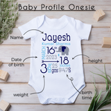 Name and Birth Stats Newborn Onesie: A Special Way to Honor Your Baby Boy's Arrival