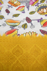 Sunflower Yellow & Floral Baby Ethnic Romper – Traditional Festive Outfit for Little Girls
