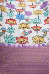 Lavender Bloom Baby Ethnic Romper – Traditional Floral Festive Outfit for Little Girls