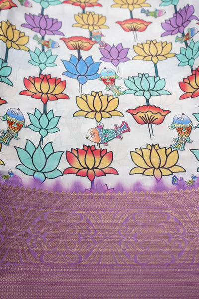 Lavender Bloom Baby Ethnic Romper – Traditional Floral Festive Outfit for Little Girls