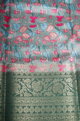 Blush Pink & Mint Blue Baby Ethnic Romper – Traditional Floral Festive Outfit for Little Girls