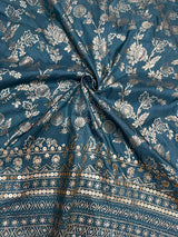 Royal Blue & Copper Brown Baby Ethnic Frock – Traditional Festive Outfit for Girls