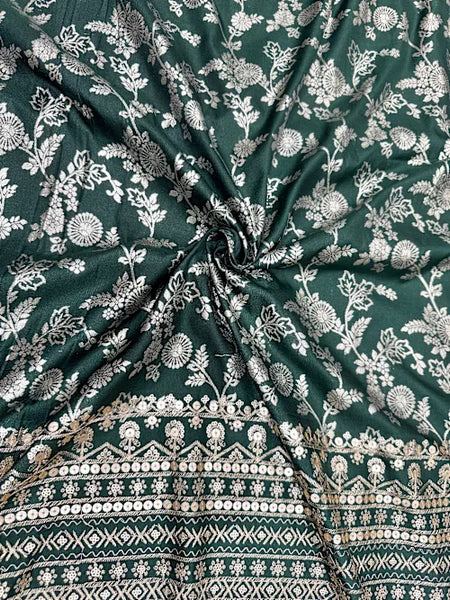 Royal Purple & Emerald Green Baby Ethnic Frock – Traditional Festive Outfit for Girls