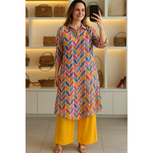 Collared Georgette Coord