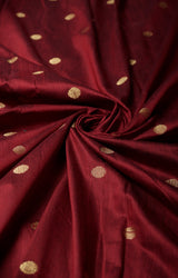 Royal Maroon & Gold Baby Ethnic Romper – Classic Festive Silk Outfit for Babies