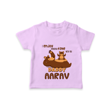Celebrate "I Enjoy Spending Time With You DADDY" Themed Personalised T-shirts - LILAC - 0 - 5 Months Old (Chest 17")