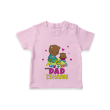 Celebrate "Play Time With Dad" Themed Personalised T-shirts - PINK - 0 - 5 Months Old (Chest 17")