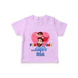 Celebrate "Fun Time With DADDY" Themed Personalised T-shirts - LILAC - 0 - 5 Months Old (Chest 17")