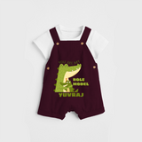 Celebrate "You Are My Role Model" Themed Personalised Kids Dungaree - MAROON - 0 - 5 Months Old (Chest 18")