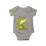 Celebrate "You Are My Role Model" Themed Personalised Baby Rompers - GREY - 0 - 3 Months Old (Chest 16")