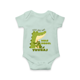 Celebrate "You Are My Role Model" Themed Personalised Baby Rompers - MINT GREEN - 0 - 3 Months Old (Chest 16")
