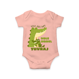 Celebrate "You Are My Role Model" Themed Personalised Baby Rompers - PEACH - 0 - 3 Months Old (Chest 16")