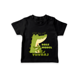 Celebrate "You Are My Role Model" Themed Personalised T-shirts - BLACK - 0 - 5 Months Old (Chest 17")