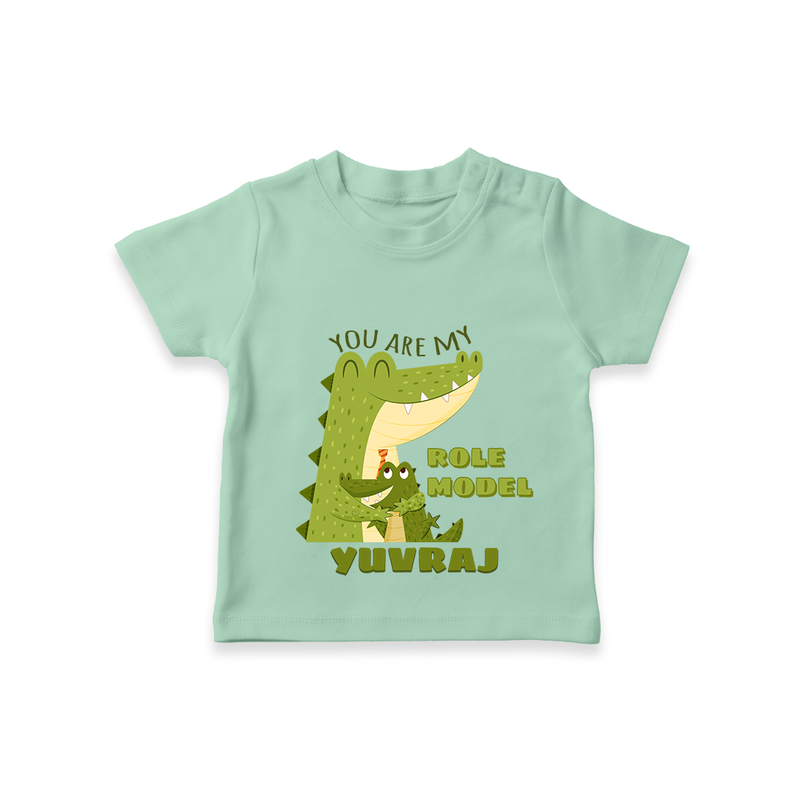 Celebrate "You Are My Role Model" Themed Personalised T-shirts - MINT GREEN - 0 - 5 Months Old (Chest 17")