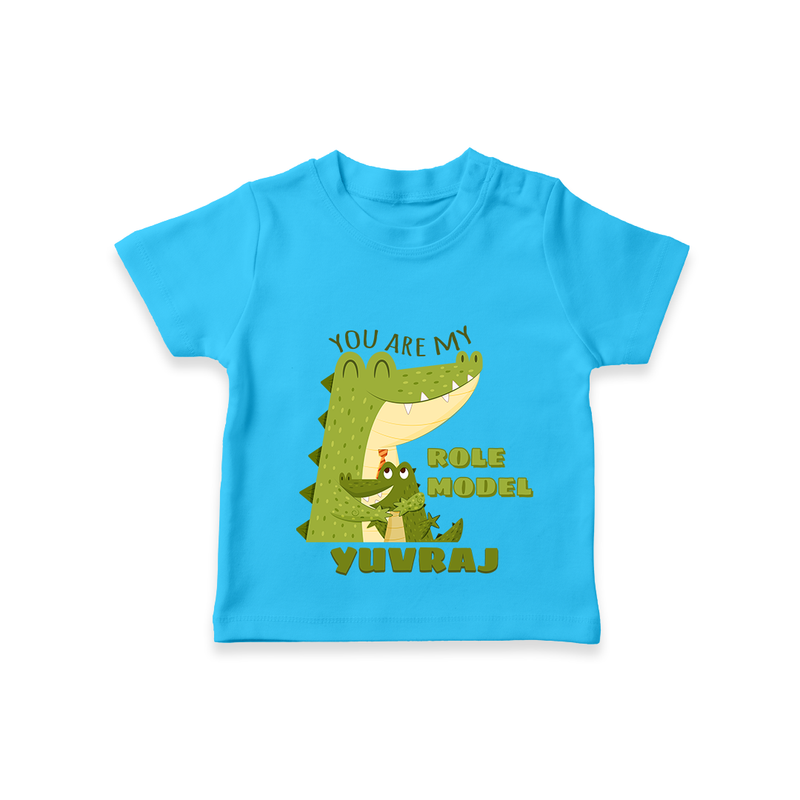 Celebrate "You Are My Role Model" Themed Personalised T-shirts - SKY BLUE - 0 - 5 Months Old (Chest 17")