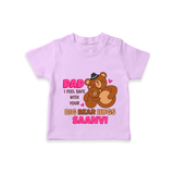 Celebrate "Dad I Feel Safe With Your Big Bear Hugs" Themed Personalised T-shirts - LILAC - 0 - 5 Months Old (Chest 17")