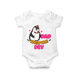 Celebrate "Dad You Inspire Me" Themed Personalised Baby Rompers - WHITE - 0 - 3 Months Old (Chest 16")