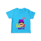 Celebrate "Best Dad Ever Love" Themed Personalised T-shirts - SKY BLUE - 0 - 5 Months Old (Chest 17")