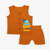 Celebrate "Best Dad Ever" Themed Personalised Kids Jabla set - COPPER - 0 - 3 Months Old (Chest 9.8")