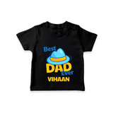 Celebrate "Best Dad Ever" Themed Personalised T-shirts - BLACK - 0 - 5 Months Old (Chest 17")