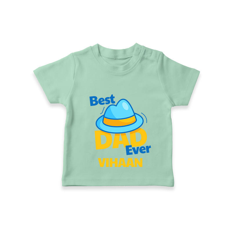 Celebrate "Best Dad Ever" Themed Personalised T-shirts - MINT GREEN - 0 - 5 Months Old (Chest 17")