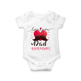 Celebrate "Love You Dad" Themed Personalised Baby Rompers - WHITE - 0 - 3 Months Old (Chest 16")