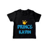 Celebrate "Prince" Themed Personalised T-shirts - BLACK - 0 - 5 Months Old (Chest 17")