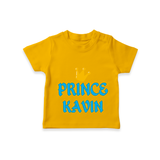 Celebrate "Prince" Themed Personalised T-shirts - CHROME YELLOW - 0 - 5 Months Old (Chest 17")