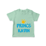 Celebrate "Prince" Themed Personalised T-shirts - MINT GREEN - 0 - 5 Months Old (Chest 17")