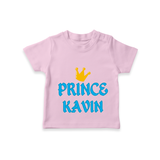 Celebrate "Prince" Themed Personalised T-shirts - PINK - 0 - 5 Months Old (Chest 17")