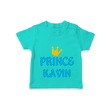 Celebrate "Prince" Themed Personalised T-shirts - TEAL - 0 - 5 Months Old (Chest 17")