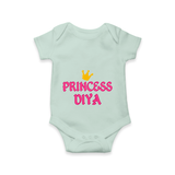 Celebrate "Princess" Themed Personalised Baby Rompers - MINT GREEN - 0 - 3 Months Old (Chest 16")