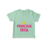 Celebrate "Princess" Themed Personalised T-shirts - MINT GREEN - 0 - 5 Months Old (Chest 17")