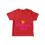 Celebrate "Princess" Themed Personalised T-shirts - RED - 0 - 5 Months Old (Chest 17")