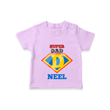 Celebrate "Super DAD" Themed Personalised T-shirts - LILAC - 0 - 5 Months Old (Chest 17")