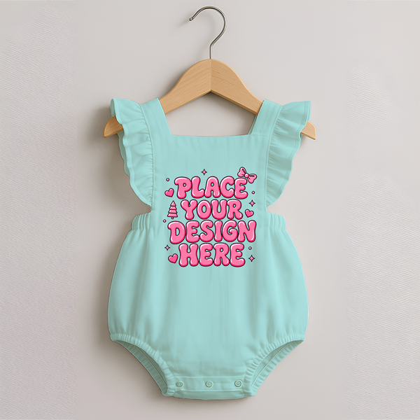 Custom Printed Baby Romper Dress – Name or Design Customization Outfit