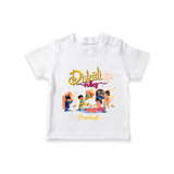 Diwali Vibes - Customized T-Shirt For Kids - WHITE - 0-5 Months Old (Chest 17")