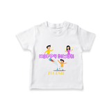 Happy Diwali - Customized T-Shirt For Kids - WHITE - 0-5 Months Old (Chest 17")