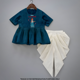 Little Lakshmi - Diwali Personalized Peplum top and Dhoti pant set for Girls