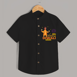 Little Star Of Diwali - Customized Shirt For Kids - BLACK - 0 - 6 Months Old (Chest 23")