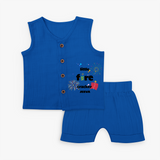 Little Fire Cracker - Customized Crackers Themed Jabla Set For Kids - MIDNIGHT BLUE - 0 - 3 Months Old (Chest 9.8")