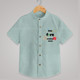 Little Fire Cracker - Customized Crackers Themed Shirt For Kids - ARCTIC BLUE - 0 - 6 Months Old (Chest 23")