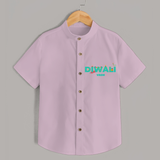 Celebrating Diwali - Customized Shirt For Kids - PINK - 0 - 6 Months Old (Chest 23")