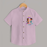 Lighting Up Diwali - Customized Diwali Themed Shirt For Kids - PINK - 0 - 6 Months Old (Chest 23")