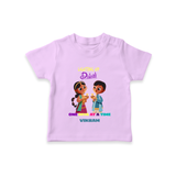 Lighting Up Diwali - Customized Diwali Themed T-Shirt For Kids - LILAC - 0-5 Months Old (Chest 17")