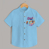 Diwali Vibes - Customized Diwali Themed Shirt For Kids - SKY BLUE - 0 - 6 Months Old (Chest 23")